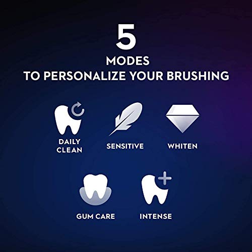Black Onyx Electric Toothbrush with 4 Brush Heads A466493