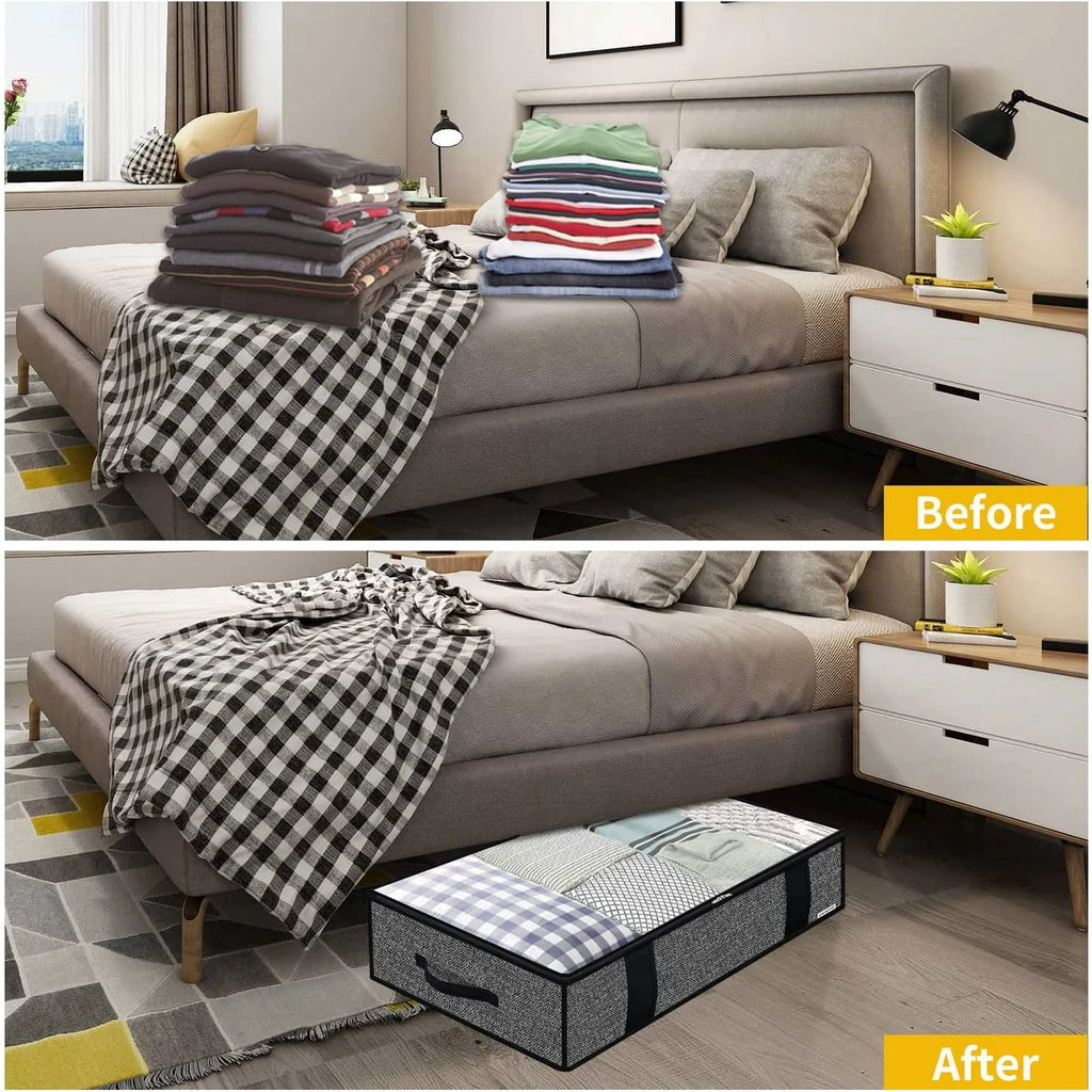 Foldable Underbed Storage Bag with Clear Window D997126