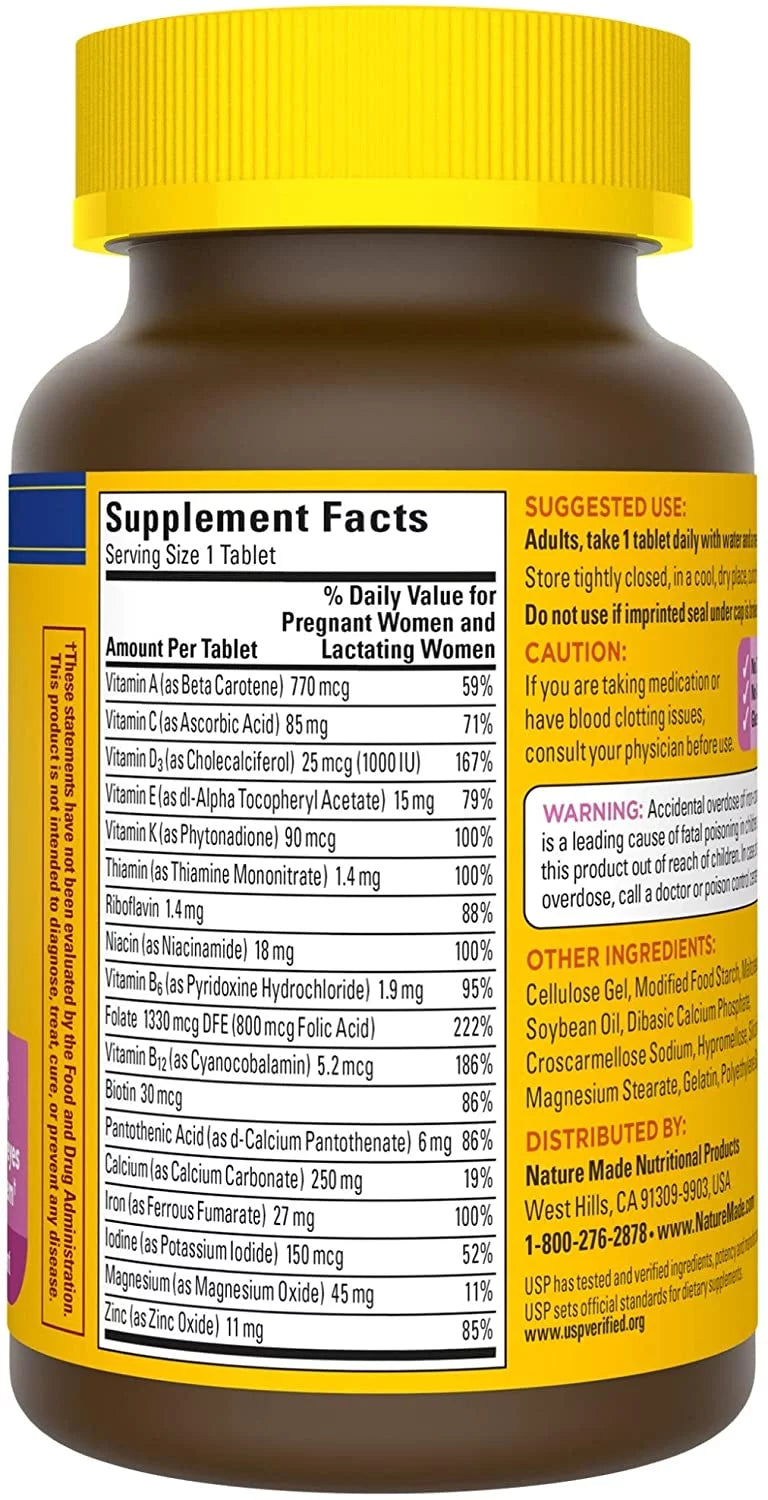 90 Tablets Prenatal Multi Dietary Supplement (Pack of 2) U48126