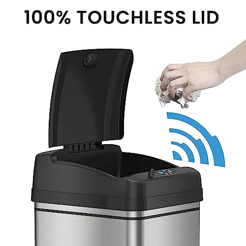 Stainless Steel 16 Gallon Touchless Sensor Trash Can D8423