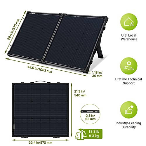 100 Watt 12 Volt Portable Solar Panel Suitcase with 30 Amp PWM Charge Controller Z642681