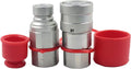3/4'' SAE-12 UNF1-1/16 Flat Face Hydraulic Quick Connect Coupling, 1/2 Body, Pack of 2 L17038