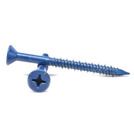 1/4 inch x 2 3/4 inch Concrete Screw Phillips Flat Head Low Carbon Steel Pk 1000 V3755