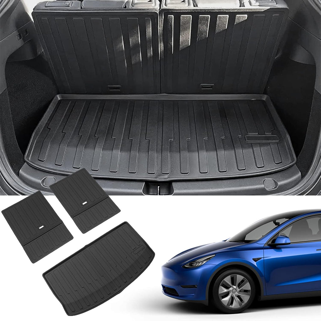 Tesla Model Y Trunk Mats Cargo Liners Floor Mats All Weather Q6382