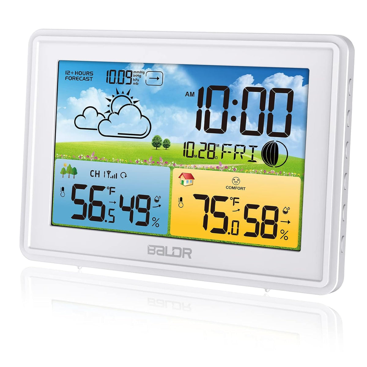 Wireless Indoor Outdoor Thermometer with Large Time Display O85868