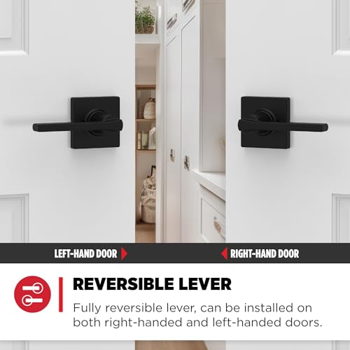 Matte Black Interior Privacy Door Handle 10 Pack S61008