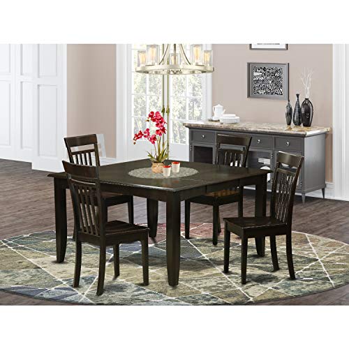 9 Piece Square Wooden Dining Table Set with Butterfly Leaf and 8 Chairs K671349