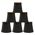 Silk Bell Candelabra Shade Set of 6 Black Gold Z7016