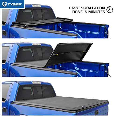 Black Soft Tri-fold Truck Bed Tonneau Cover K99373