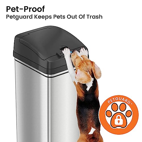 Stainless Steel 16 Gallon Touchless Sensor Trash Can D8423