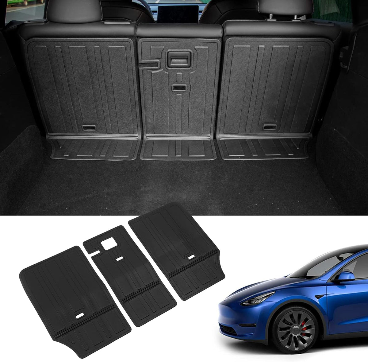 Tesla Model Y Trunk Mats Cargo Liners Floor Mats All Weather Q6382
