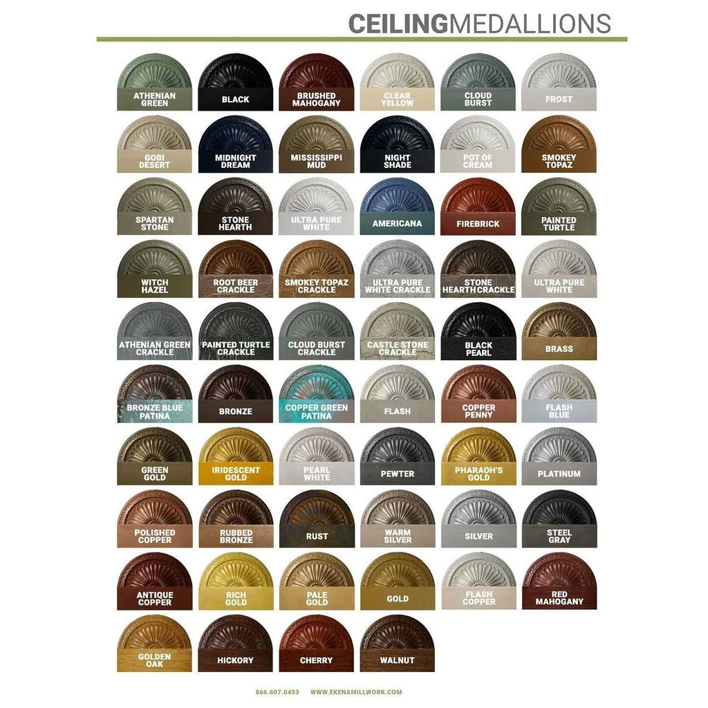 Ceiling Medallion Hand-Painted Brushed Mahogany G90999