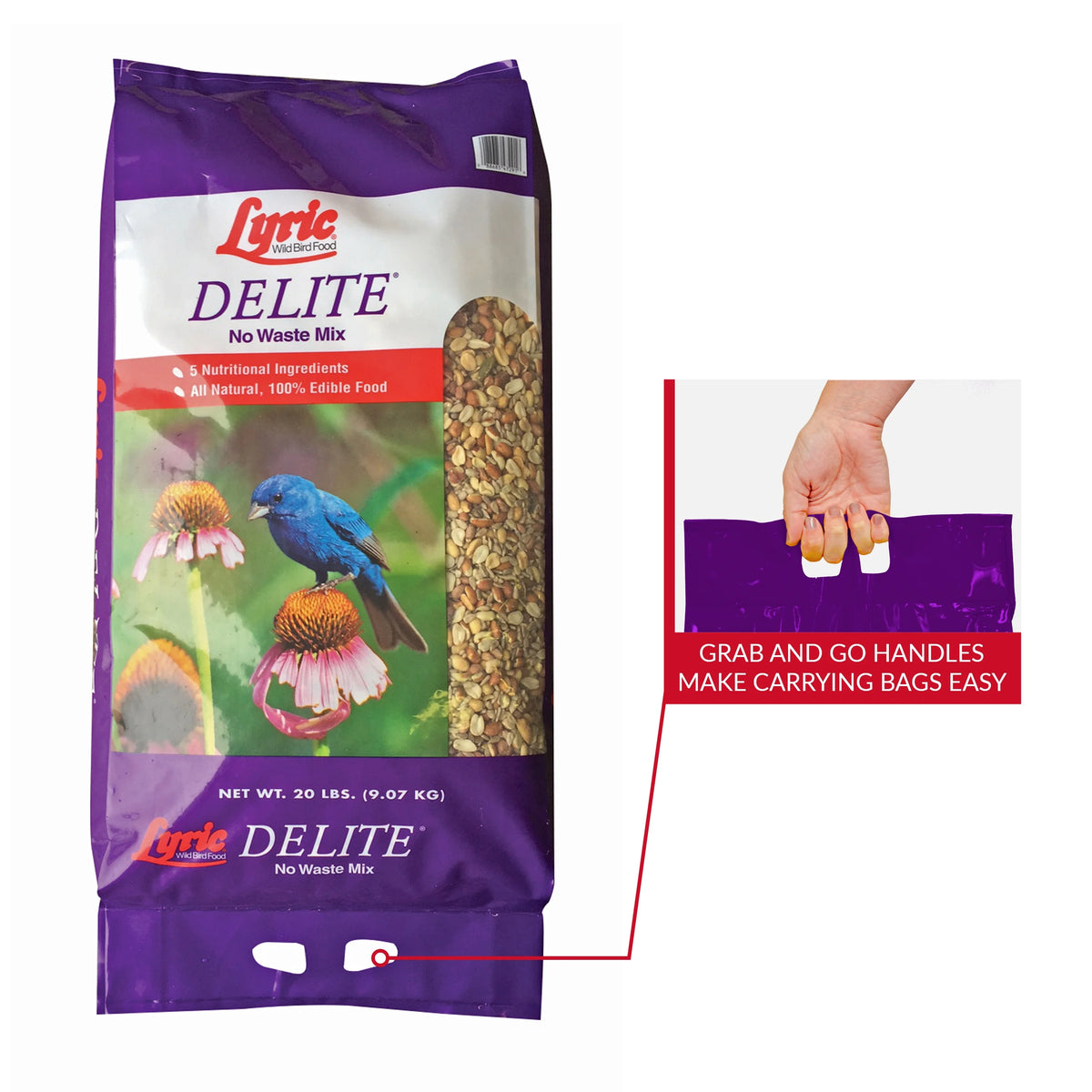 20 lb. No Waste Bird Seed with Shell-Free Nuts & Seeds K119986
