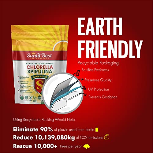 500 Organic Chlorella Spirulina Tablets G95836