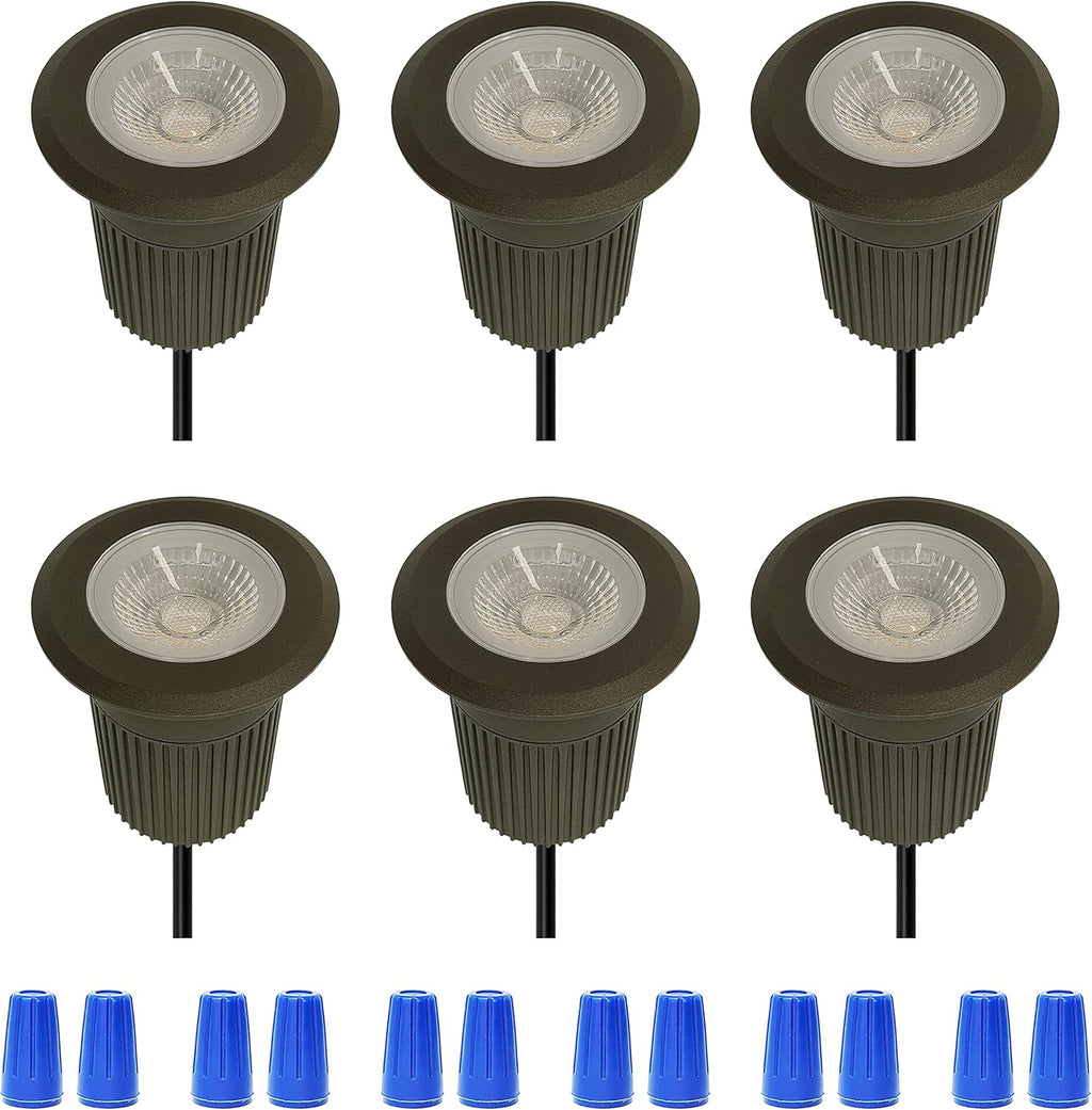 10W Low-Voltage IP67 Waterproof LED Landscape Lighting 6-Pack Q2471