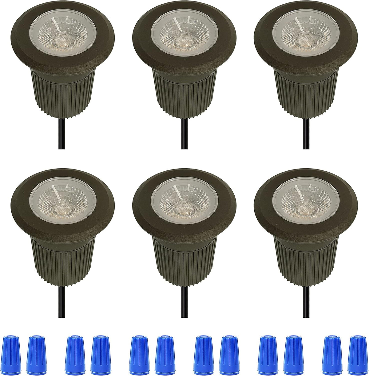 10W Low-Voltage IP67 Waterproof LED Landscape Lighting 6-Pack Q2471