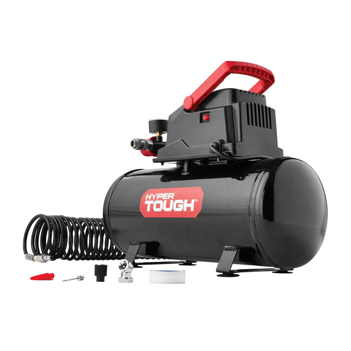 3 Gallon Oil-free Portable Air Compressor with Hose & Inflation Accessory Kit Y296869