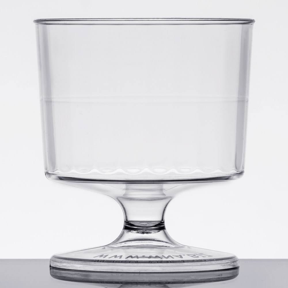 2 oz. Clear Plastic Pedestal Wine Cup J740182