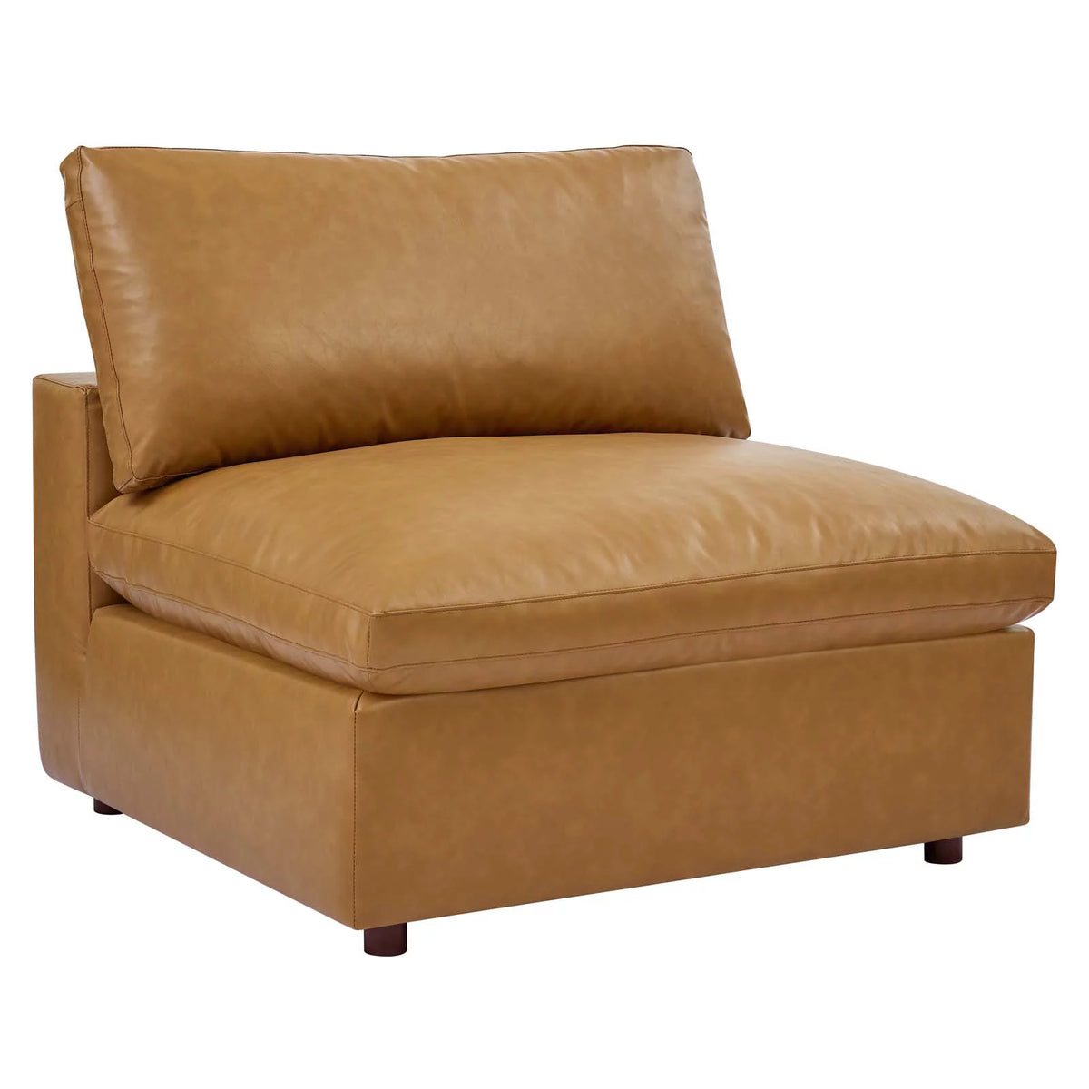 Tan Vegan Leather 4-Piece Sectional Sofa X1469