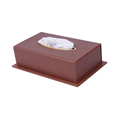 14 PCS Brown Bonded Leather Desk Organizer Set N17711