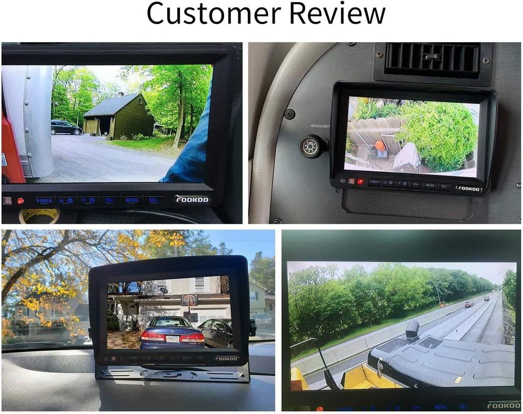 9'' 1080P Backup Camera System Kit with IP69 Waterproof Rear View Camera I675