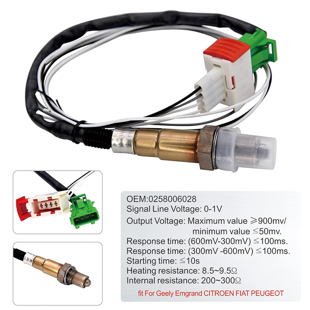 Air Fuel Ratio Gauge 2-1/16 52mm with O2 Oxygen Sensor Pack of 2 W79951