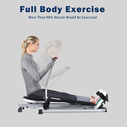 Hydraulic Rowing Machine with LCD Monitor and Adjustable Resistance O9877