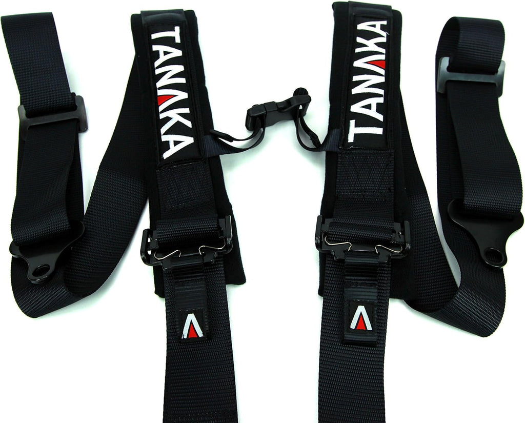Black 5 Points Safety Harness Set with Shoulder Pads, Pack of 2 M394