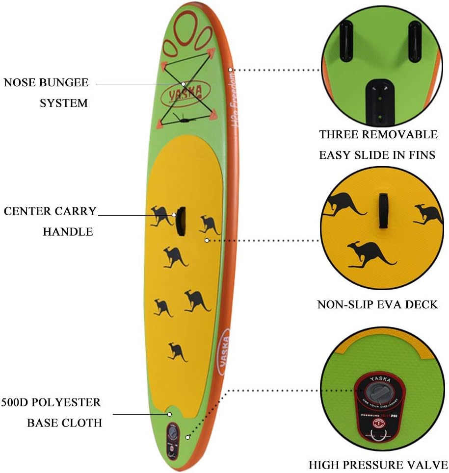 Kids Inflatable Stand Up Paddle Board with Hand Pump, Adjustable Aluminum Floating Paddle, Repair Kit, Rucksack and Bottom Fin I885090