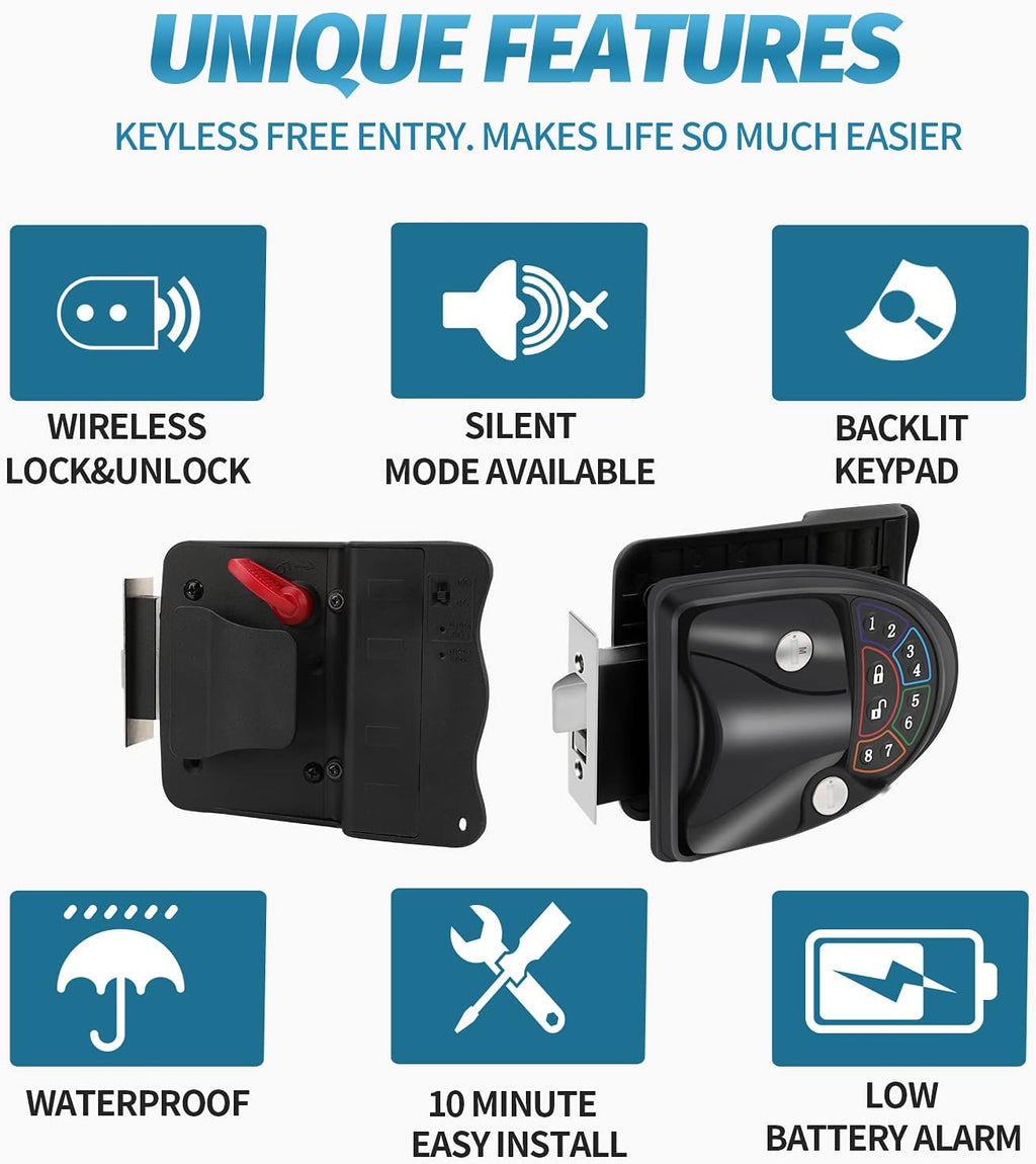 RV Keyless Entry Door Lock with Deadbolt and Silent Mode K632