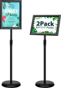 6 Pack Adjustable Floor Sign Stand with Aluminum Snap Open Frame X853632