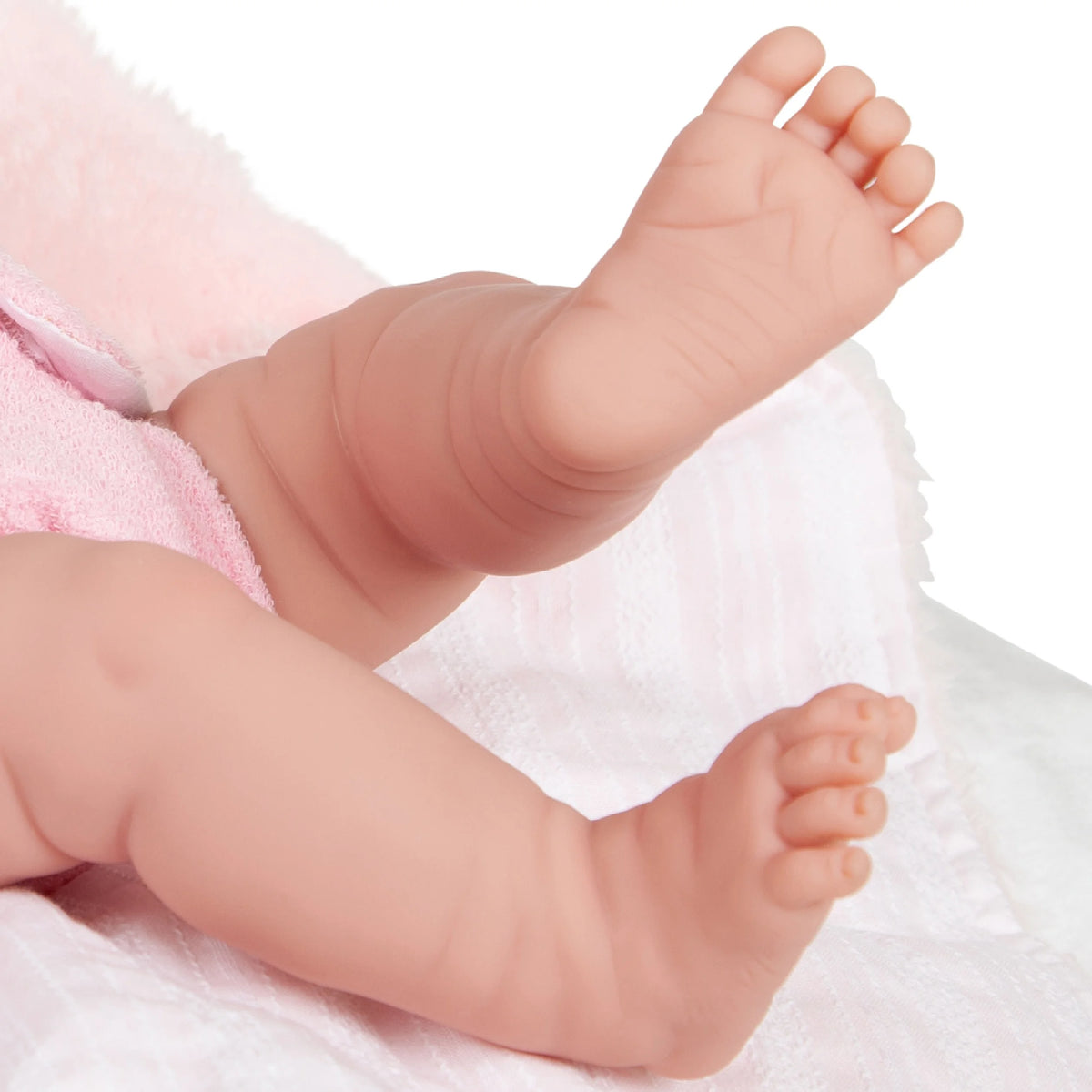 15 inch All-Vinyl Baby Doll In Pink And White With Deluxe Accessories E305