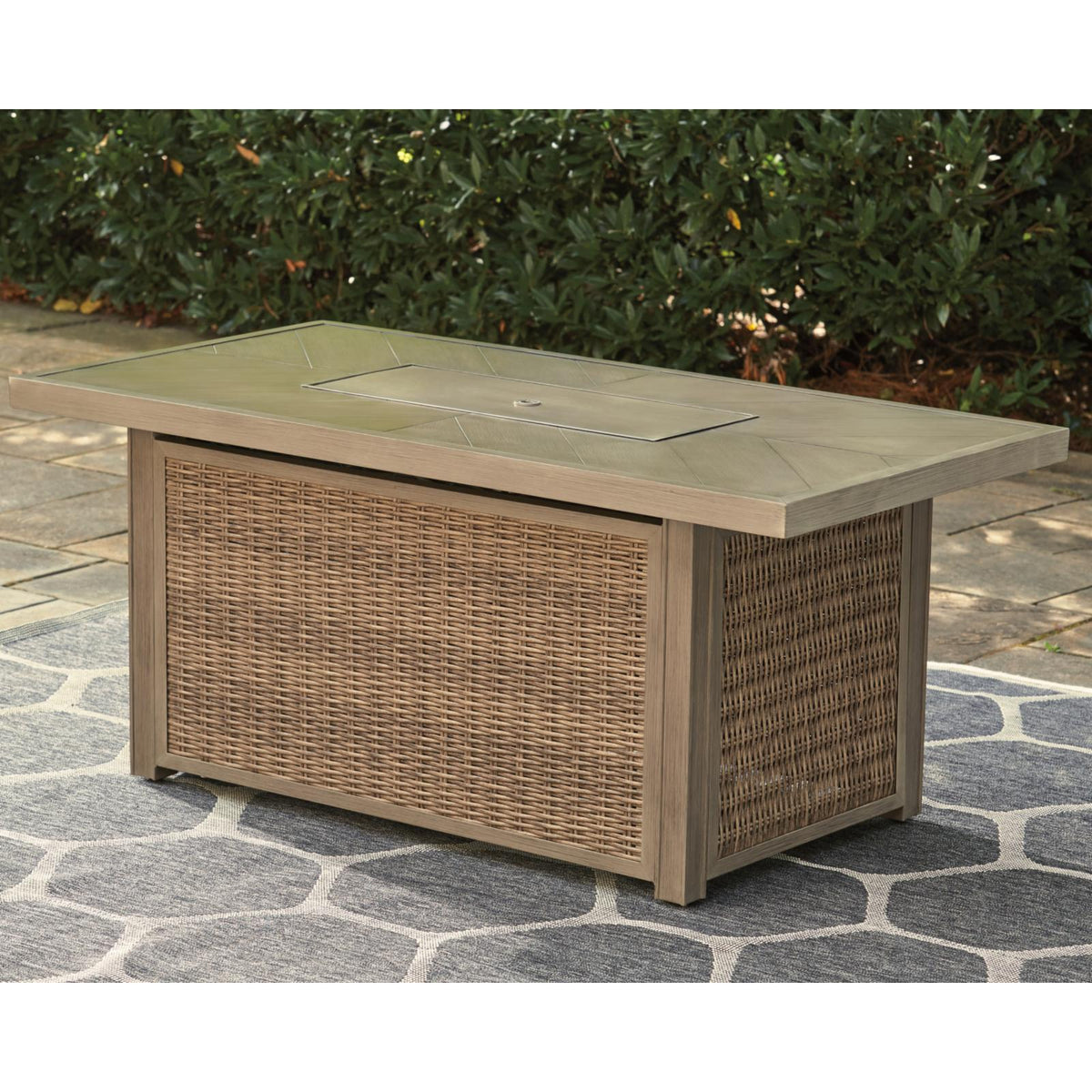 Rectangular Fire Pit Table in Beige G7576