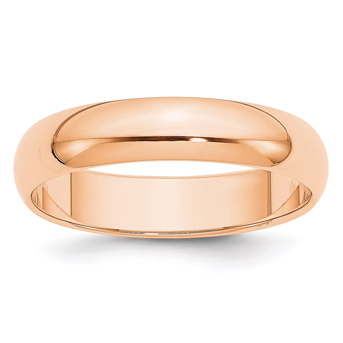 10K Rose Gold Half Round Band Ring Size 10 K857098