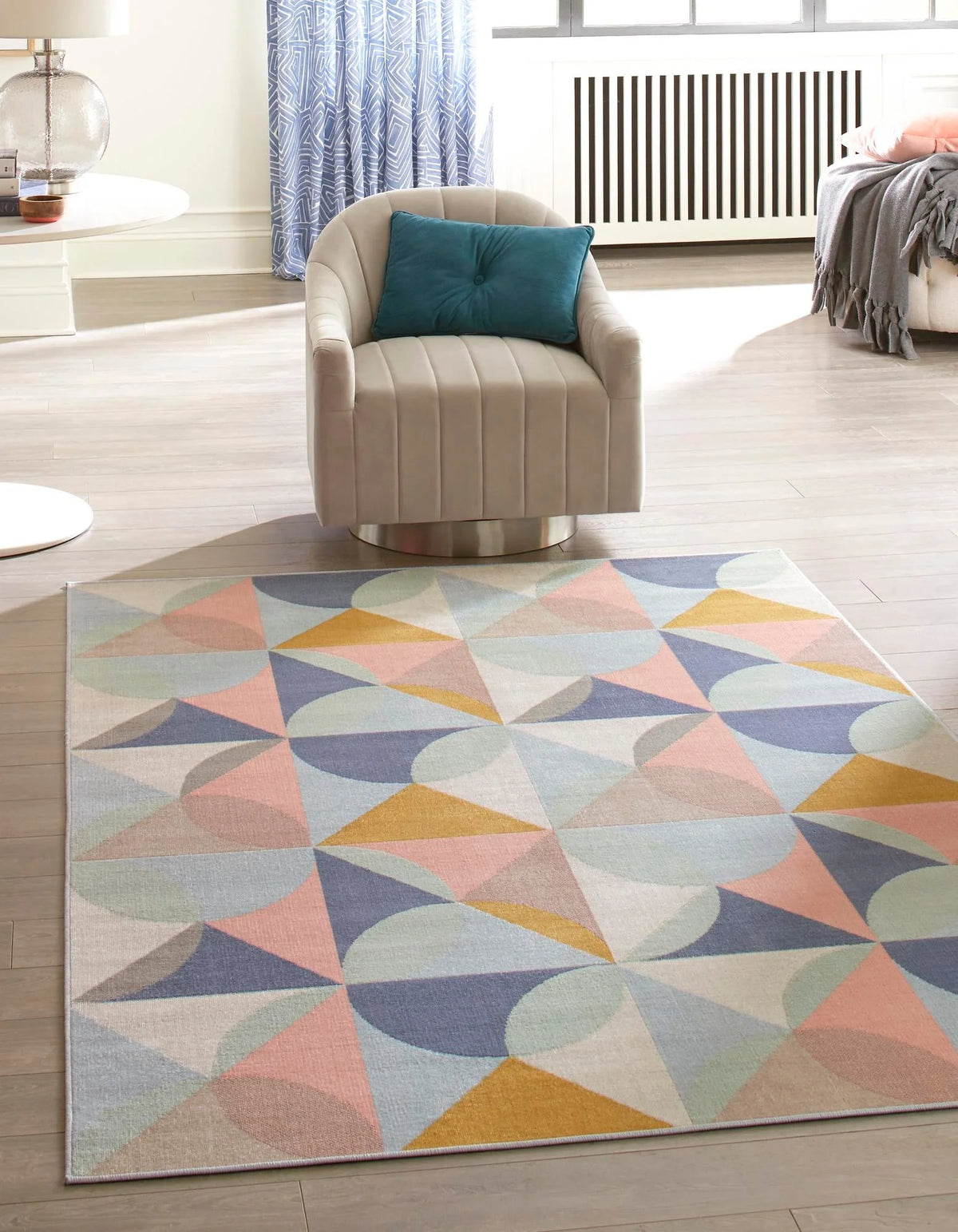 Multi Ivory 9' x 12' Geometric Rug T684317