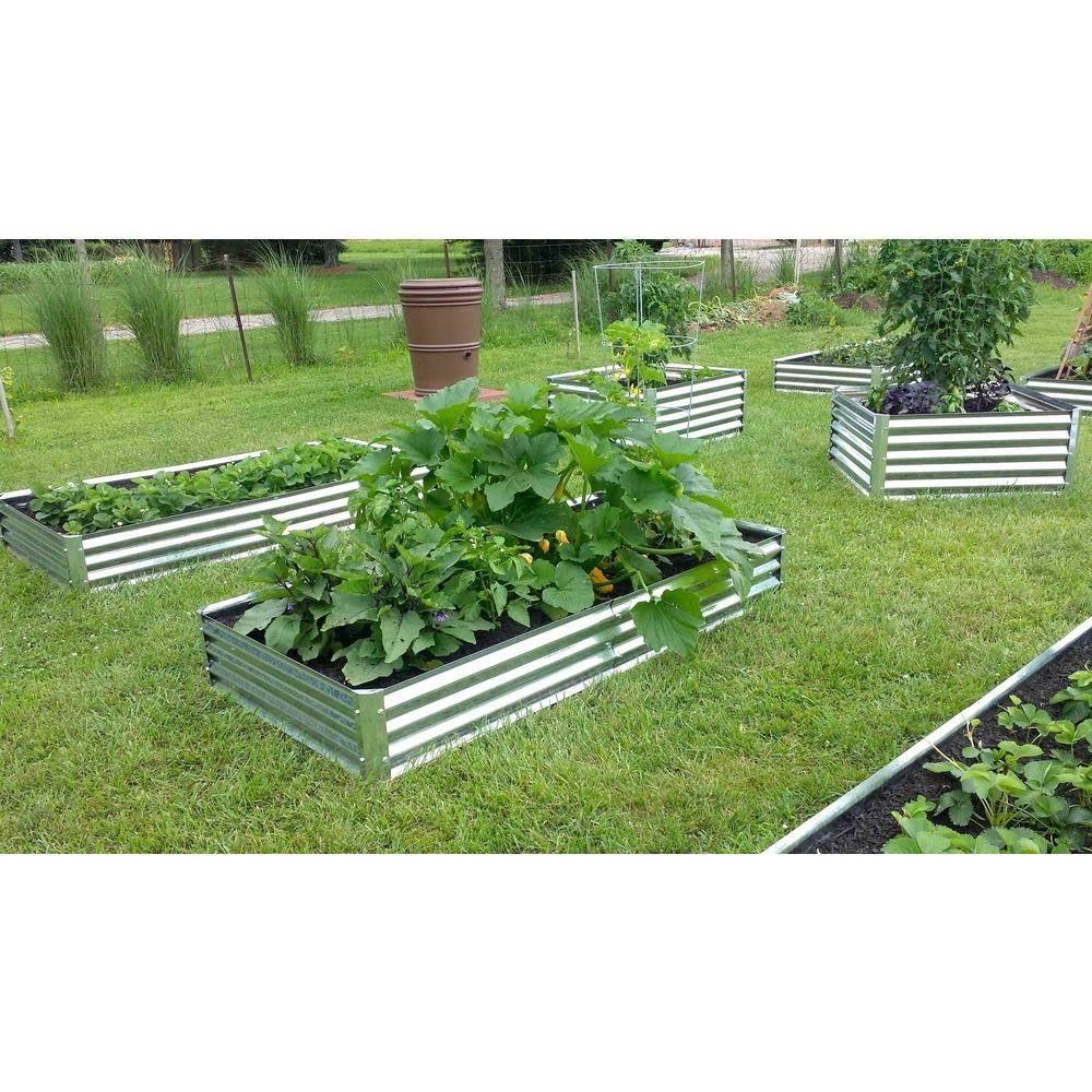 Galvanized Raised Garden Bed Bundle V89276