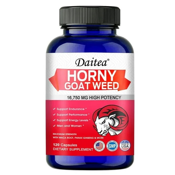 Horny Goat Weed Extract Complex with Tribulus Saw Palmetto Tongkat Ali and Maca Root 120 Capsules V241