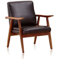 Black Faux Leather Accent Chair D166