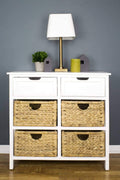 White Basket Cabinet K65719