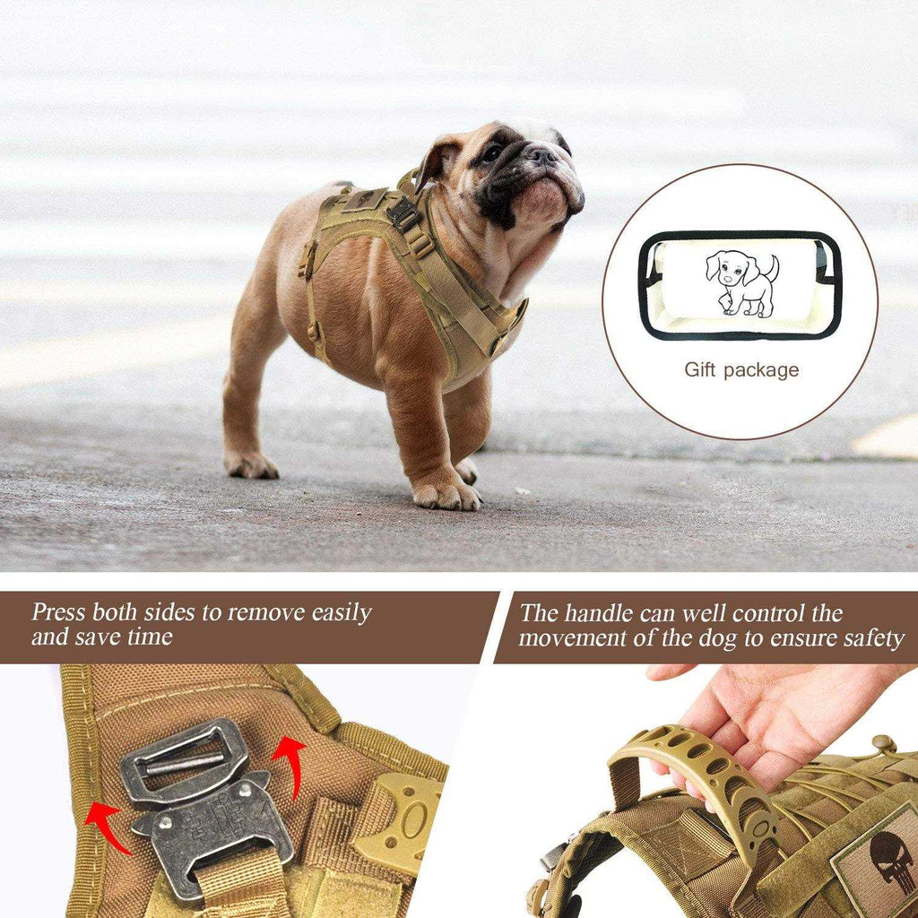 Tactical Service Dog Vest Harness with Rubber Handle & Metal D15169