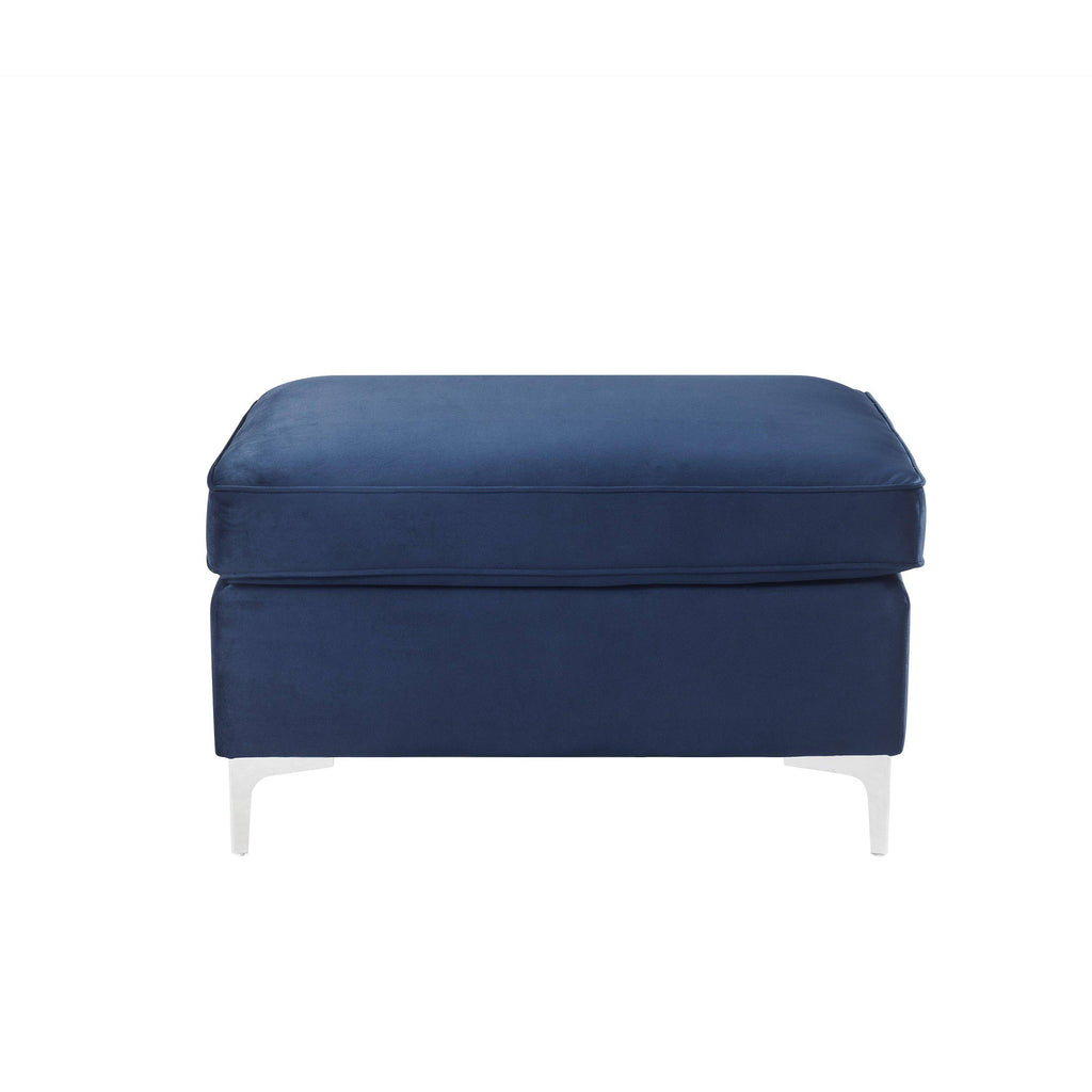 Blue Velvet Ottoman U857
