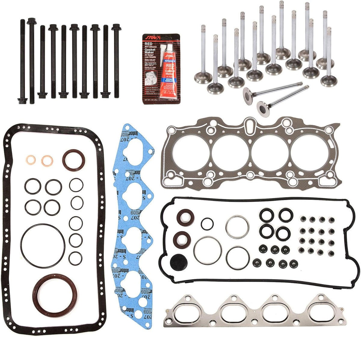 Full Gasket Set Head Bolts Intake Exhaust Valves L12873