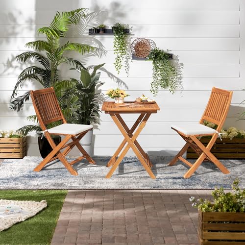 3 Piece Acacia Wood Folding Patio Bistro Set C7325