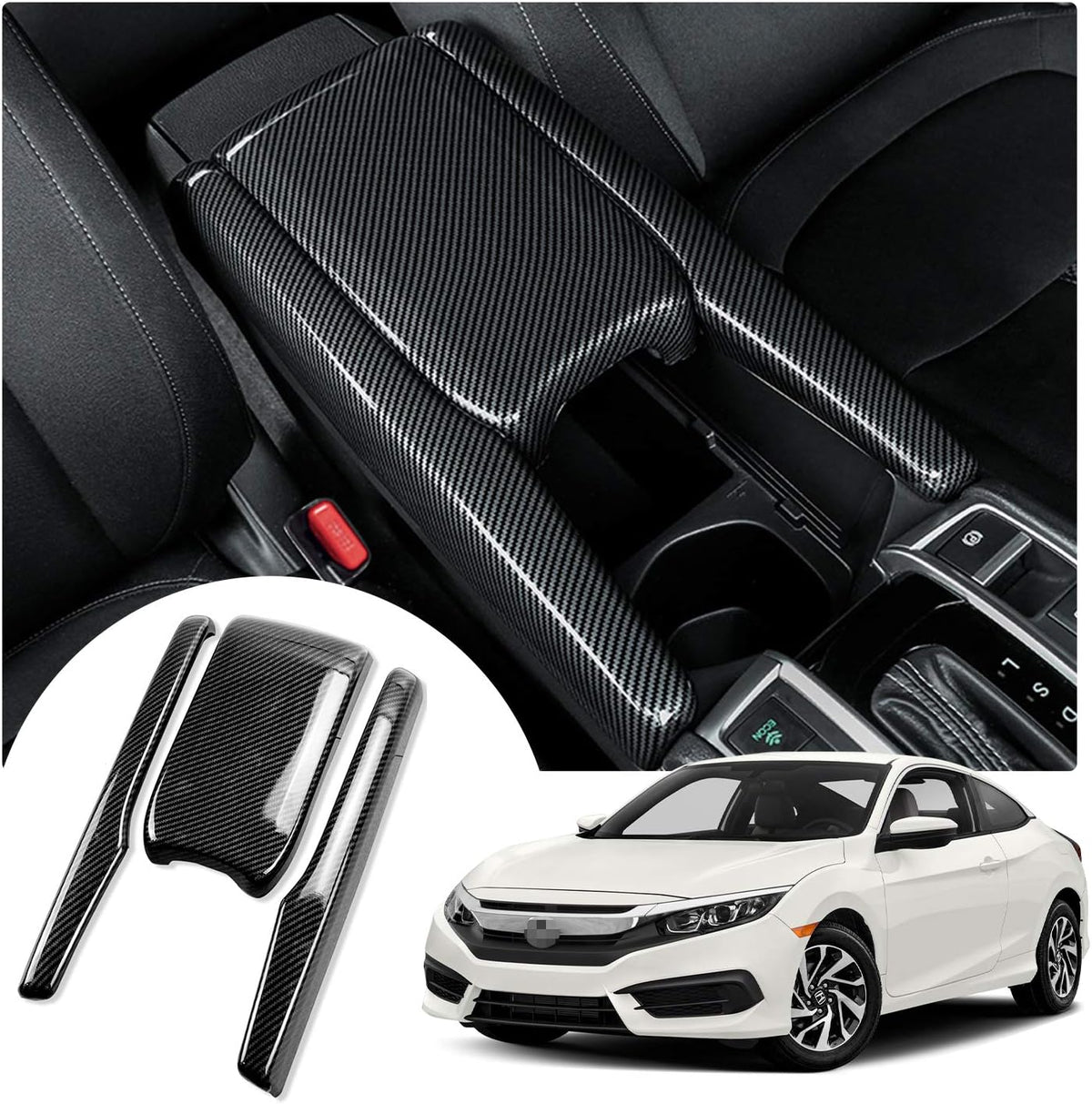 Carbon Fiber Center Console Armrest Cover A917550