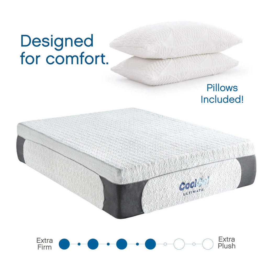 14 Gel Memory Foam Mattress with Pillow, Full V685