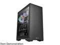 Black Tempered Glass Mid-Tower Chassis P1981