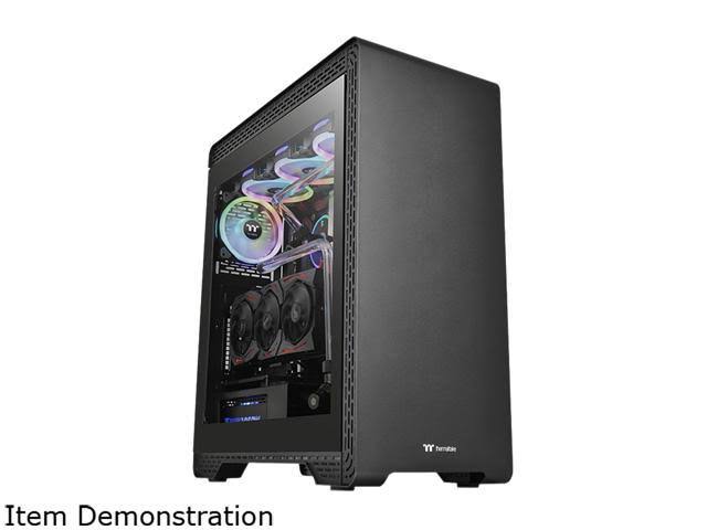 Black Tempered Glass Mid-Tower Chassis P1981