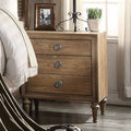 3-Drawer Nightstand in Brown X697907