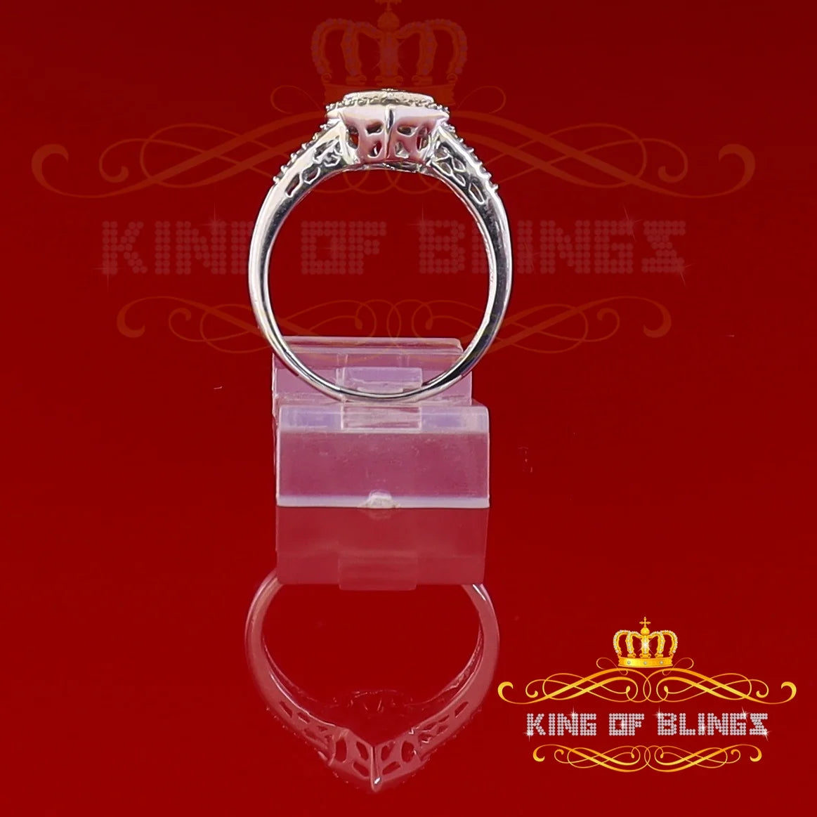 0.25 CT Real Diamond 925 Sterling Silver White Heart Ring Size 7 Q816363