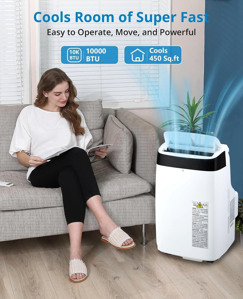 Portable 10000Btu Air Conditioner with Remote Control J713855